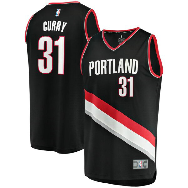 Maillot Portland Trail Blazers Homme Seth Curry 31 Icon Edition Noir